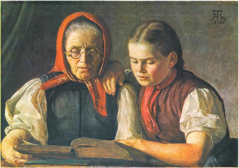 Hans Thoma Mutter und Schwester des Kunstlers